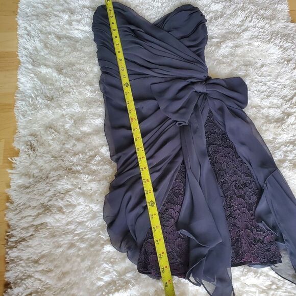 Vintage Tadashi Black Mini Dress Size 4 Strapless Y2K  Coquette Prom - Picture 11 of 14